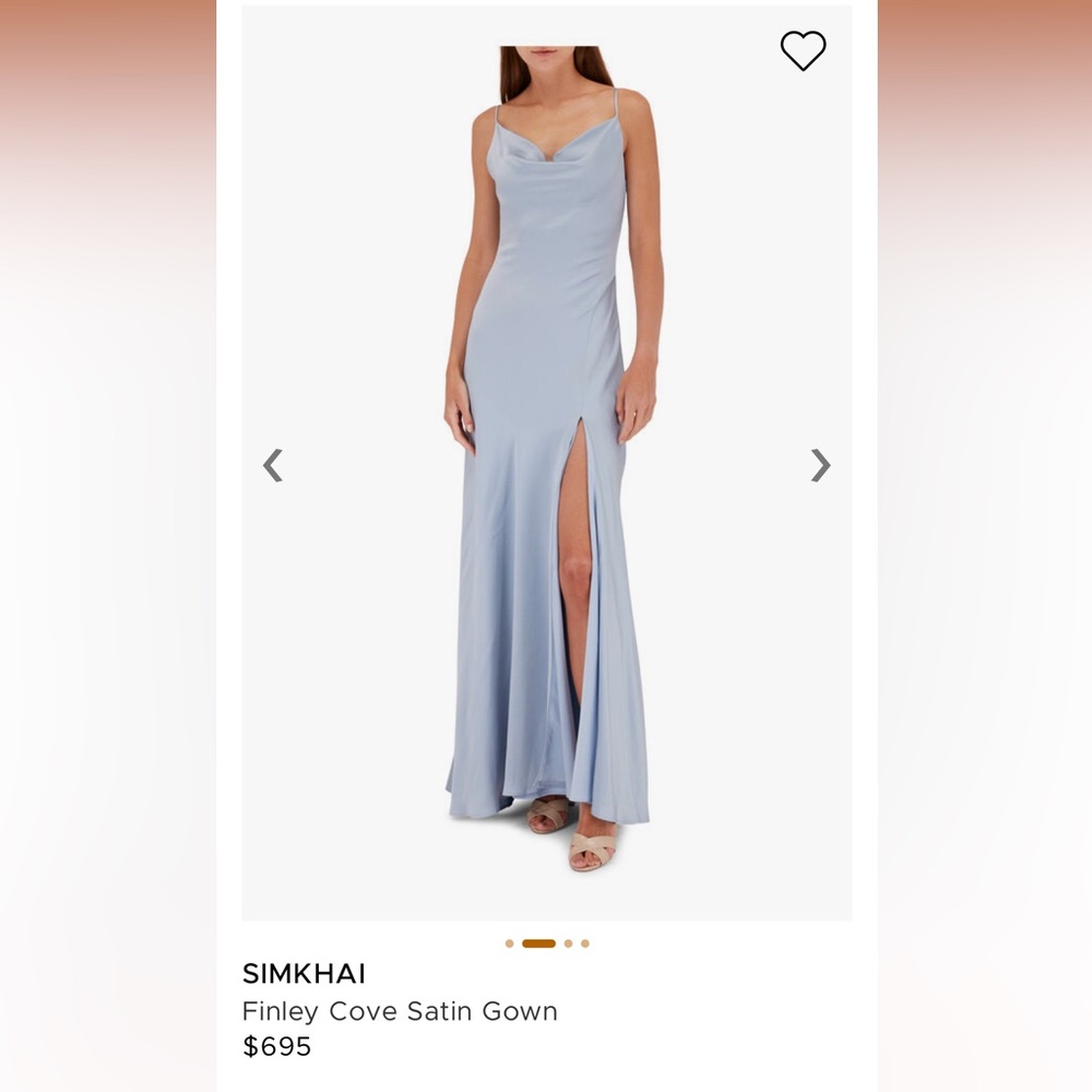 Jonathan Simkhai Finley Cove Cowl Neck Satin Maxi Dress